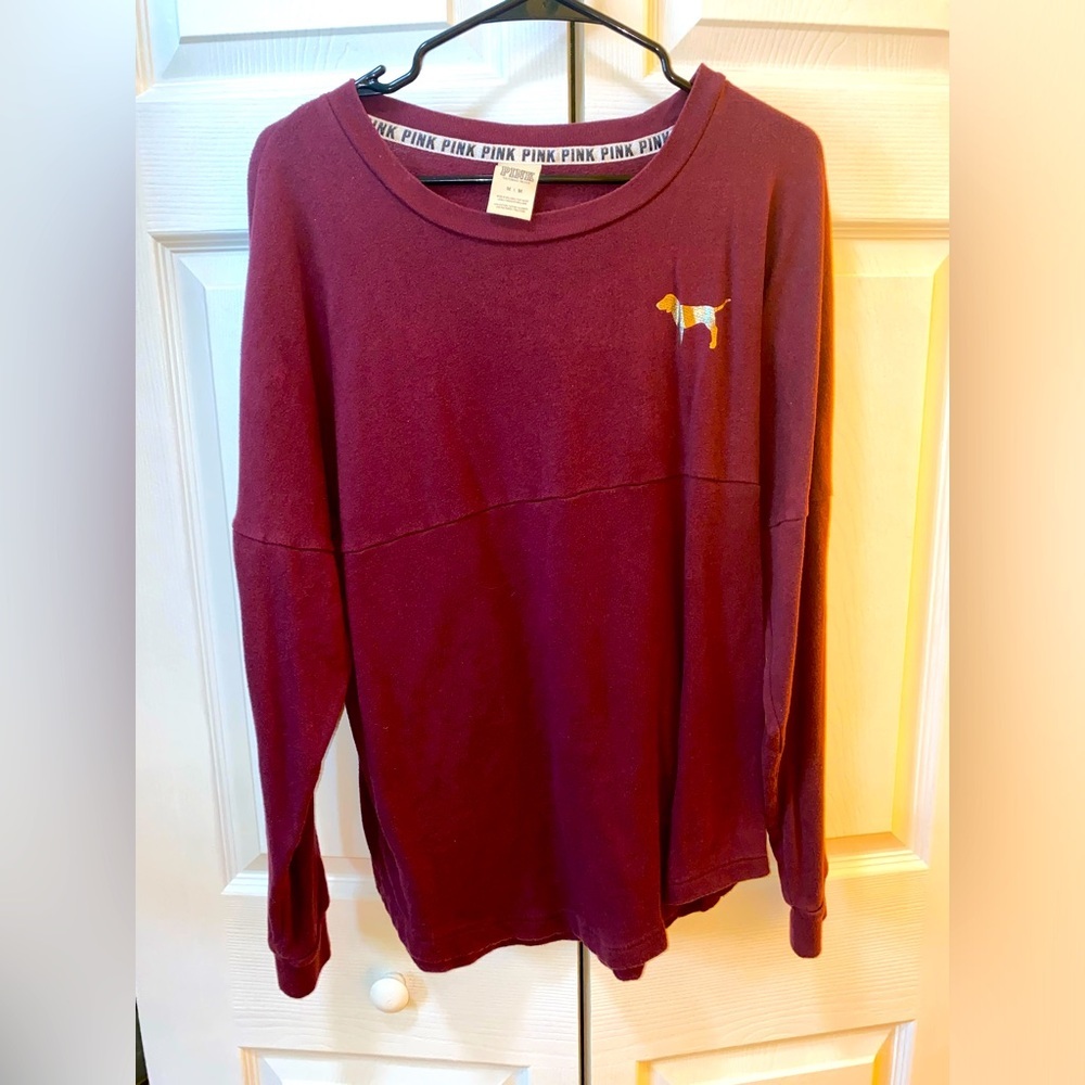 PINK Victorias Secret Burgundy M Sweater